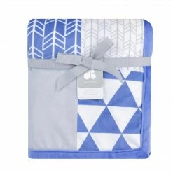 Just Born By Gerber® Patchwork Plush Blanket In Blue Toddler Boy