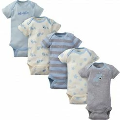 Gerber® 5-Pack Organic Baby Boys Bear Short Sleeve Onesies® Bodysuits BabyPreemie - 24M
