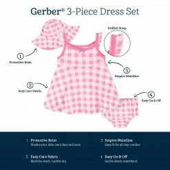 Best reviews of 😉 Gerber® 3-Piece Baby & Toddler 👧 Girls ☀️ Summer Blossom 👗 Dress, Diaper Cover & Sun Hat Set See What's New 🧨 13 Gerber® 3-Piece Baby & Toddler Girls Summer Blossom Dress, Diaper Cover & Sun Hat Set See What's New