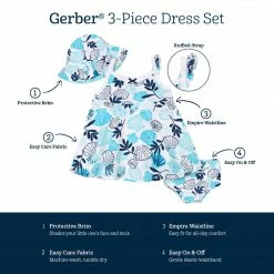 Top 10 🧨 Gerber Childrenswear 3-Piece Baby & Toddler 👧 Girls Sea Shells 👗 Dress, Diaper Cover & Sun Hat Set BabyPreemie - 24M 🥰 11 Gerber Childrenswear 3-Piece Baby & Toddler Girls Sea Shells Dress, Diaper Cover & Sun Hat Set BabyPreemie - 24M