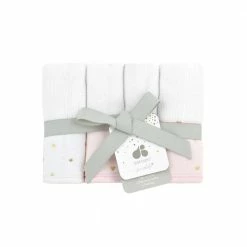 Just Born By Gerber® Bath Sparkle Washcloths 4-Pack In Pink