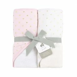 Just Born By Gerber® Toddler Girl Sparkle Hooded Towel 2-Pack In Pink