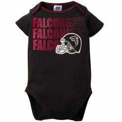 NFL Atlanta Falcons Baby Boy 3-Pack Short Sleeve Bodysuits