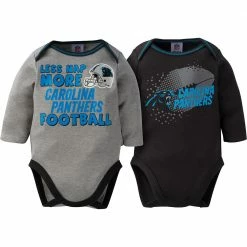 NFL BabyPreemie - 24M Panthers Baby Boy 2-Pack Long Sleeve Bodysuit