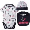 NFL Texans Baby Boy Bodysuit, Cap And Bib Set