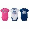 NFL Indianapolis Colts 3-Pack Infant Girl Short Sleeve Bodysuits