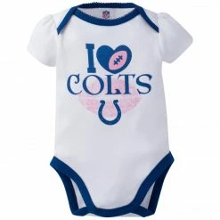 NFL Indianapolis Colts 3-Pack Infant Girl Short Sleeve Bodysuits