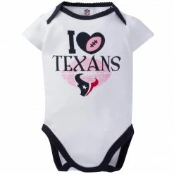 NFL Houston Texans 3-Pack Infant Girl Short Sleeve Bodysuits