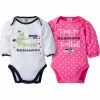NFL Seattle Seahawks 2-Pack Infant Girl Long Sleeve Bodysuits