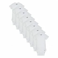 Gerber® 8-Pack White Short Sleeve Onesies® Bodysuits BabyPreemie - 24M