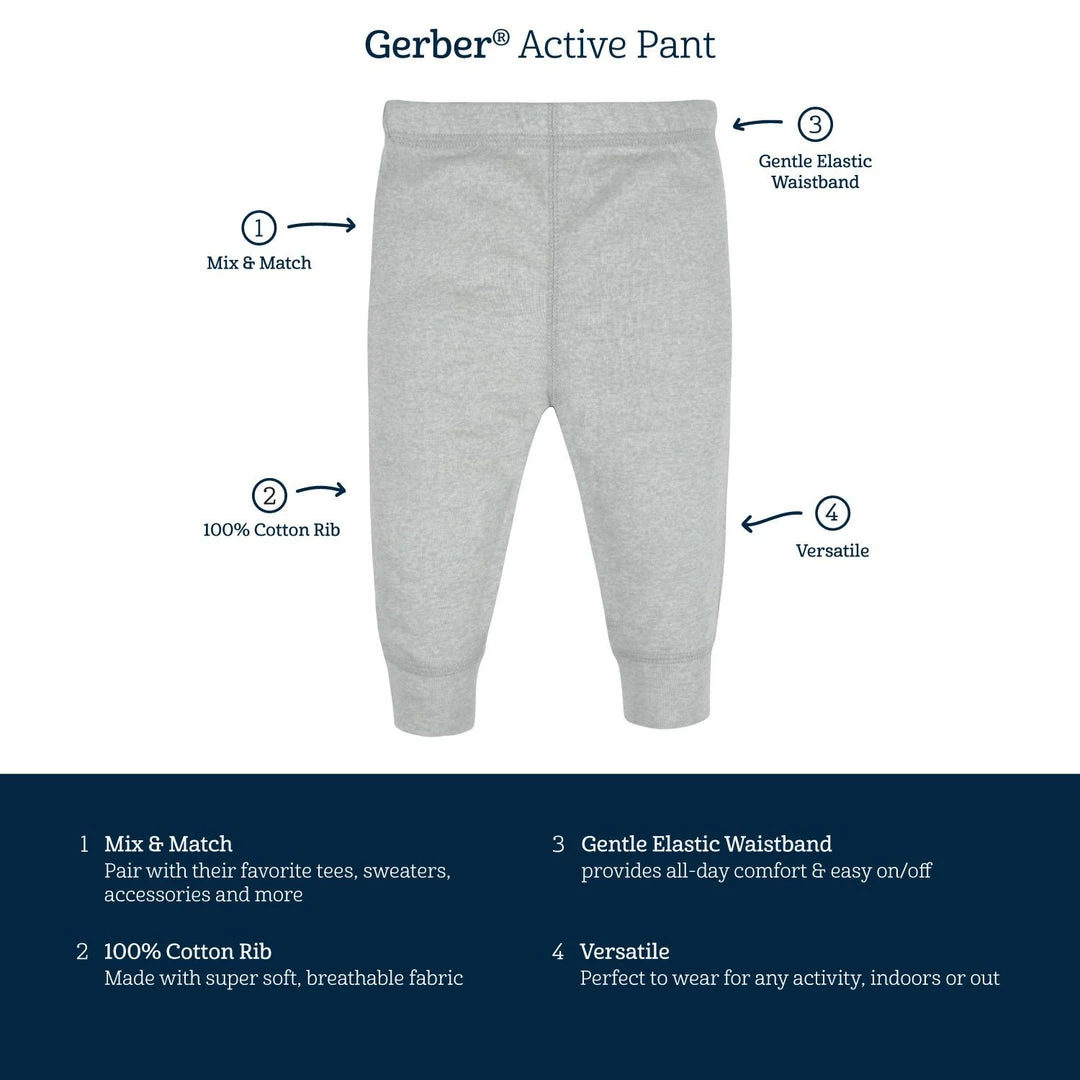 Outlet 🎉 Gerber® 4-Pack Baby Boys Navy & Army Green Active Pants BabyPreemie - 24M 👍 6 Gerber® 4-Pack Baby Boys Navy & Army Green Active Pants BabyPreemie - 24M