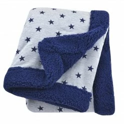 Just Born By Gerber® BabyPreemie - 24M Plush Blanket In Navy And Heather Grey
