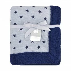 Just Born By Gerber® BabyPreemie - 24M Plush Blanket In Navy And Heather Grey