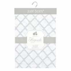 Just Born By Gerber® Baby Neutral Keepsake Woven Crib Sheet - Diamond Trellis