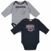 NFL Baby Boys Chicago Bears Long Sleeve Bodysuit, 2-pack 