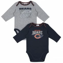 NFL Baby Boys Chicago Bears Long Sleeve Bodysuit, 2-pack 