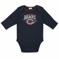 NFL Baby Boys Chicago Bears Long Sleeve Bodysuit, 2-pack 
