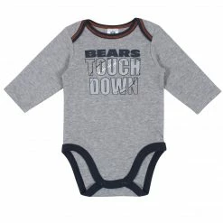 NFL Baby Boys Chicago Bears Long Sleeve Bodysuit, 2-pack 