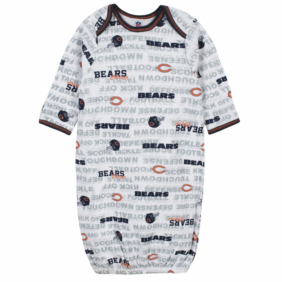 Hot Sale ๐ NFL Baby Boys 3-Piece Chicago Bears Bodysuit, Gown, And Cap Set ๐ 3 NFL Baby Boys 3-Piece Chicago Bears Bodysuit, Gown, And Cap Set