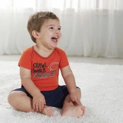 NFL Baby Boys Chicago Bears Short Sleeve Bodysuit, 3-pack