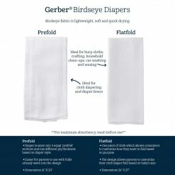 Gerber® 4-Pack Prefold Birdseye Cloth Diaper BabyPreemie - 24M