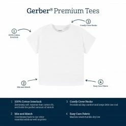Gerber® BabyPreemie - 24M 5-Pack Baby & Toddler Navy Premium Short Sleeve Tees