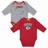 NFL Baby Boys Kansas City Chiefs Long Sleeve Bodysuit, 2-pack 