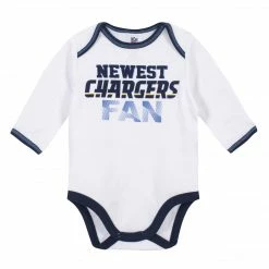 NFL Baby Boys Los Angeles Chargers 3-Piece Bodysuit, Pant And Cap Set