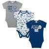 NFL BabyPreemie - 24M Colts Baby Boys 3-Pack Short Sleeve Bodysuit