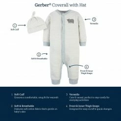 Gerber® 2-Piece Baby Boys Comfy Camo Coverall & Hat Set BabyPreemie - 24M