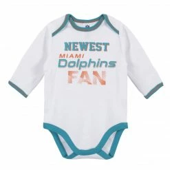 NFL Baby Boys Miami Dolphins 3-Piece Bodysuit, Pant And Cap Set