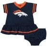 NFL Broncos Baby Girls Dress Set With Panty BabyPreemie - 24M