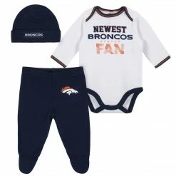 NFL Baby Boys Denver Broncos 3-Piece Bodysuit, Pant And Cap Set