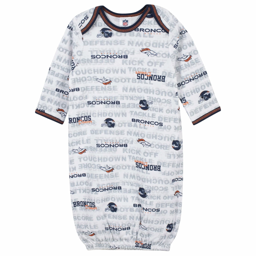 Coupon 🥰 NFL Baby Boys 3-Piece Denver Broncos Bodysuit, Gown, And Cap Set 🔔 3 NFL Baby Boys 3-Piece Denver Broncos Bodysuit, Gown, And Cap Set