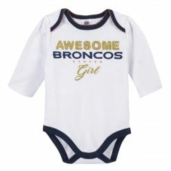 NFL Baby Girls Denver Broncos 3-Piece Bodysuit, Pant, And Cap Set