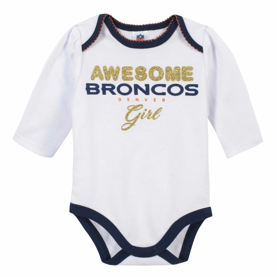 Top 10 ๐ NFL Baby ๐ง Girls Denver Broncos 3-Piece Bodysuit, Pant, And Cap Set ๐ 2 NFL Baby Girls Denver Broncos 3-Piece Bodysuit, Pant, And Cap Set