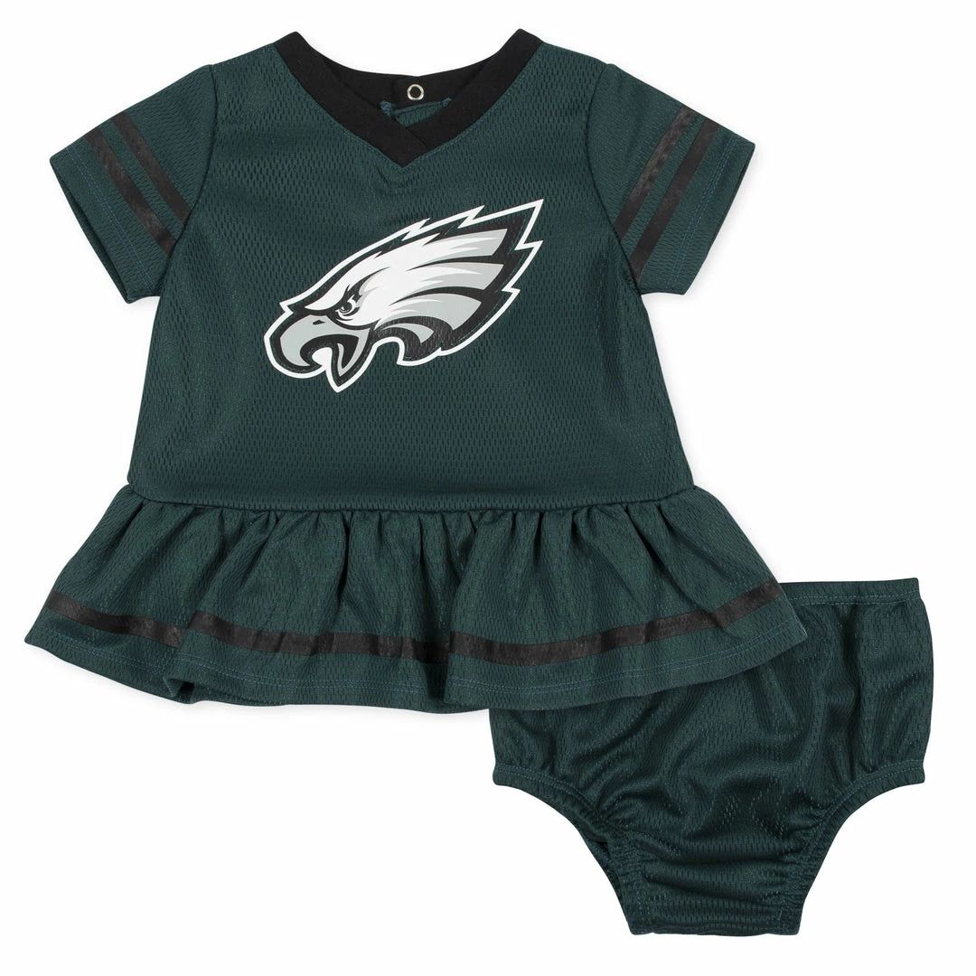 Cheapest 🛒 NFL Baby 👧 Girls Philadelphia Eagles Cheerleader 👗 Dress And Panty Set ✔️ 1 NFL Baby Girls Philadelphia Eagles Cheerleader Dress And Panty Set