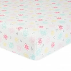 Gerber® 1-Pack Girls Floral Organic Fitted Crib Sheet Organic Collection