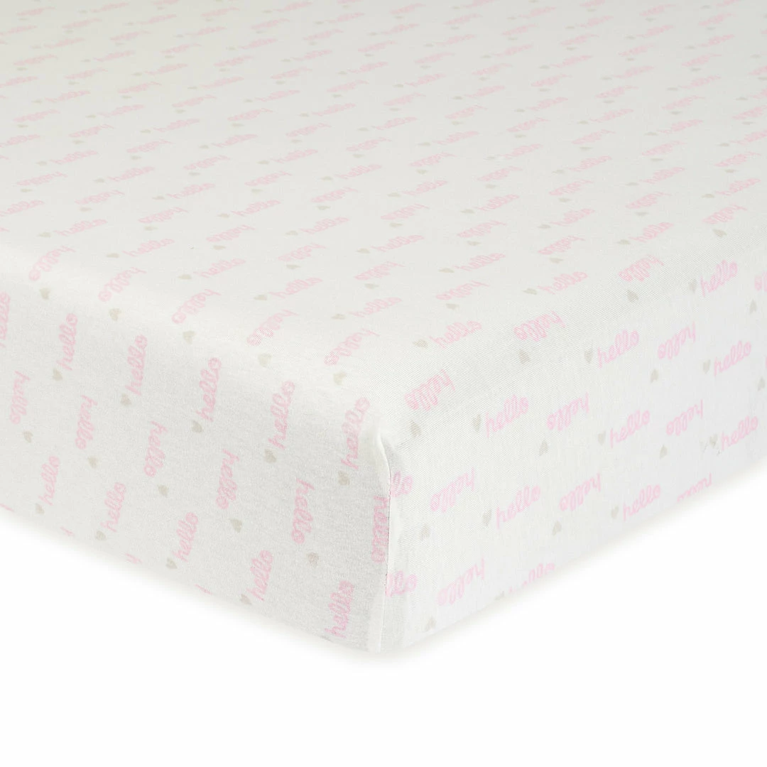 Wholesale ✨ Gerber® Organic Collection 1-Pack 👧 Girls Hello Pink Organic Fitted Crib Sheet 😉 1 Gerber® Organic Collection 1-Pack Girls Hello Pink Organic Fitted Crib Sheet