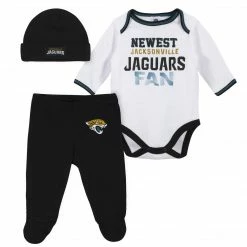 NFL Baby Boys Jacksonville Jaguars 3-Piece Bodysuit, Pant And Cap Set