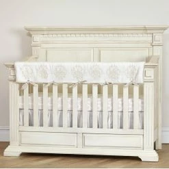Best deal ⌛ Just Born By Gerber® Keepsake Manor Court Crib 👗 Skirt Baby Neutral ✔️ 6 Just Born By Gerber® Keepsake Manor Court Crib Skirt Baby Neutral