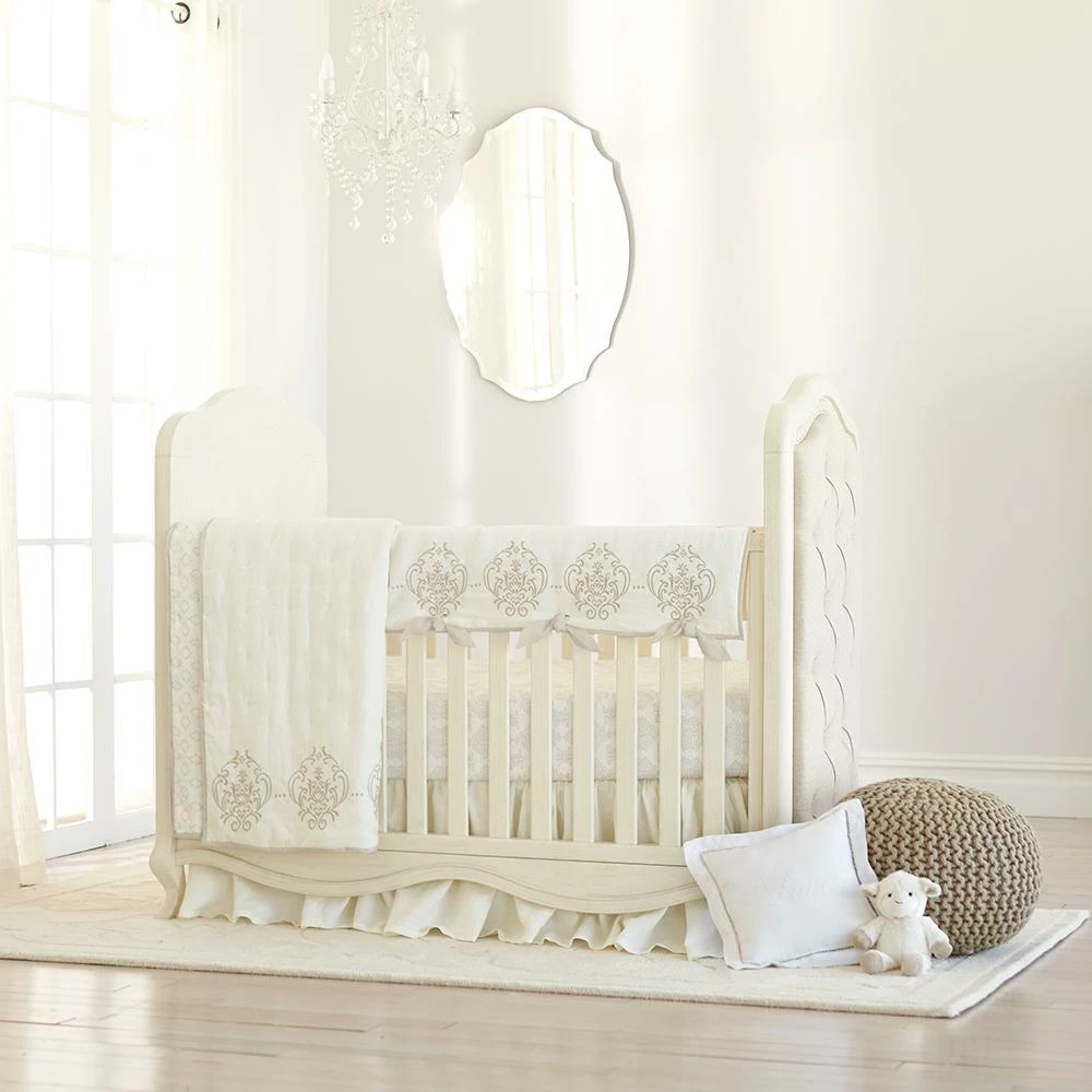 Best deal ⌛ Just Born By Gerber® Keepsake Manor Court Crib 👗 Skirt Baby Neutral ✔️ 2 Just Born By Gerber® Keepsake Manor Court Crib Skirt Baby Neutral