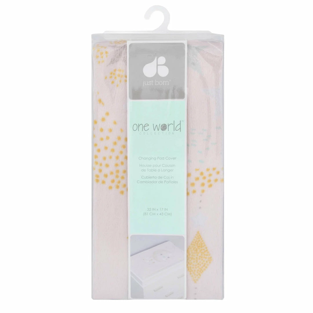 Flash Sale 🥰 Just Born By Gerber® Bedding One World Collection Changing Pad Cover - Love & Sugar 😍 3 Just Born By Gerber® Bedding One World Collection Changing Pad Cover - Love & Sugar