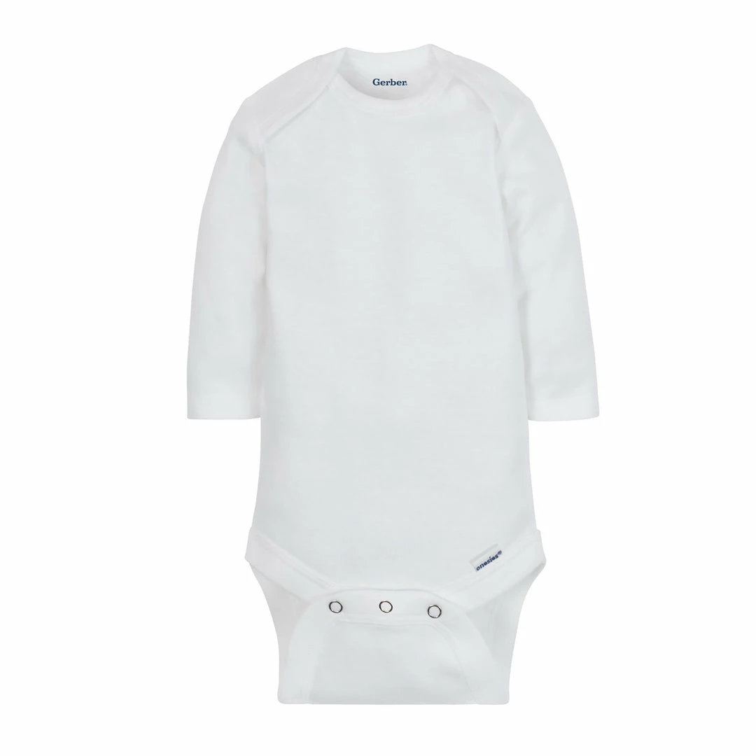 Budget 🧨 Gerber® 3-Pack White Long Sleeve Onesies® Bodysuits 🛒 2 Gerber® 3-Pack White Long Sleeve Onesies® Bodysuits