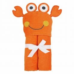 Just Born By Gerber® Swimwear Embroidered Orange Crab Hooded Towel