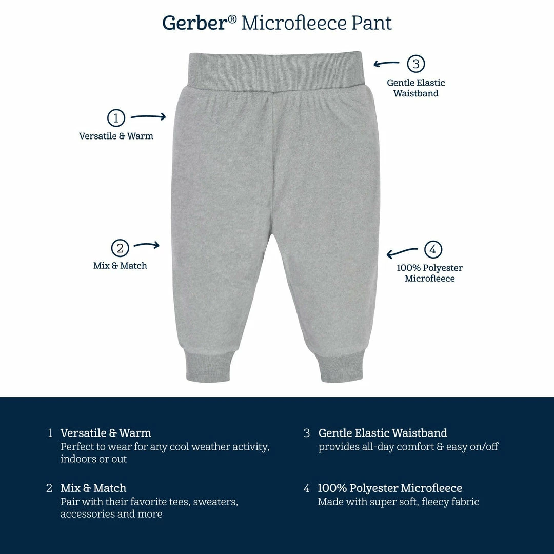 Deals 🧨 Gerber® 4-Pack Baby Boys Navy & Gray Microfleece Pants 😉 6 Gerber® 4-Pack Baby Boys Navy & Gray Microfleece Pants