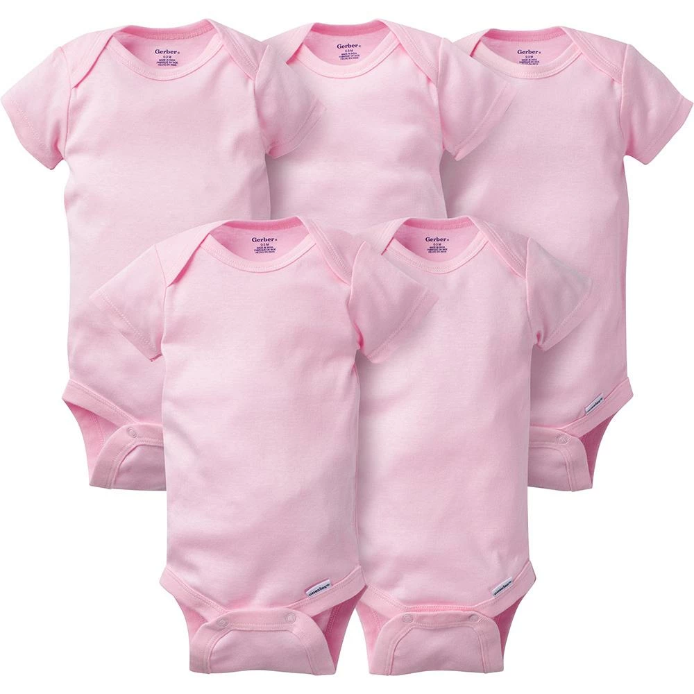 Cheapest 🤩 Gerber® BabyPreemie - 24M 5-Pack 👧 Girls' Pink Onesies® Bodysuits 🥰 1 Gerber® BabyPreemie - 24M 5-Pack Girls' Pink Onesies® Bodysuits