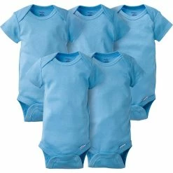 Gerber® BabyPreemie - 24M 5-Pack Solid Blue Baby Short Sleeve Onesies® Bodysuits