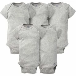 Gerber® 5-Pack Grey Onesies® Bodysuits