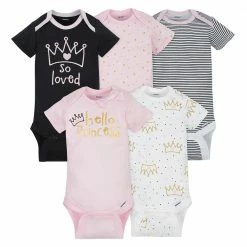 Gerber® 5-Pack Girls' Princess Onesies® Bodysuits BabyPreemie - 24M